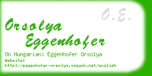 orsolya eggenhofer business card